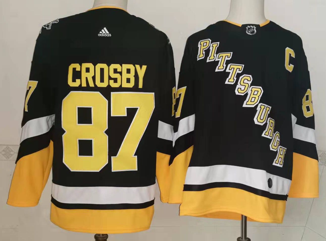 Men Pittsburgh Penguins #87 Crosby Black New 2022 Adidas NHL Jersey->pittsburgh penguins->NHL Jersey